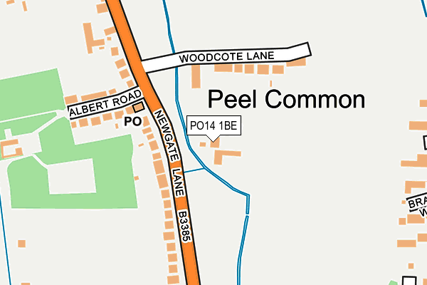 PO14 1BE map - OS OpenMap – Local (Ordnance Survey)