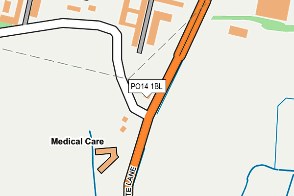 PO14 1BL map - OS OpenMap – Local (Ordnance Survey)