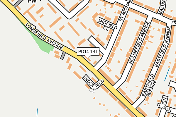 PO14 1BT map - OS OpenMap – Local (Ordnance Survey)