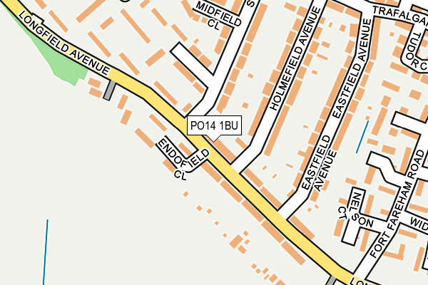 PO14 1BU map - OS OpenMap – Local (Ordnance Survey)