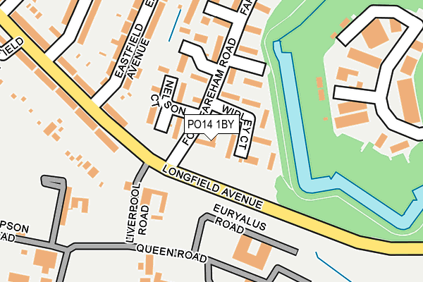 PO14 1BY map - OS OpenMap – Local (Ordnance Survey)