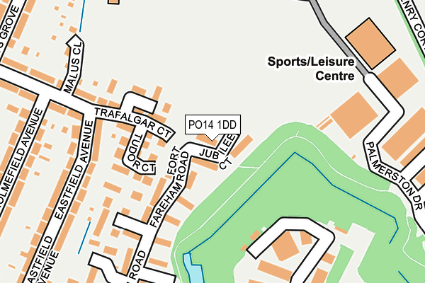 PO14 1DD map - OS OpenMap – Local (Ordnance Survey)