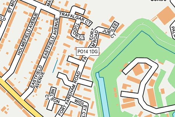 PO14 1DG map - OS OpenMap – Local (Ordnance Survey)