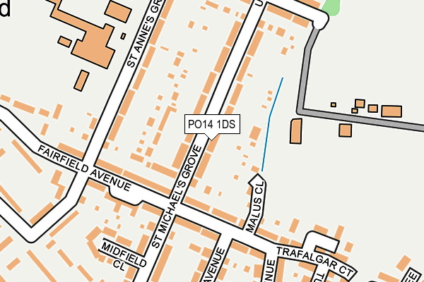 PO14 1DS map - OS OpenMap – Local (Ordnance Survey)