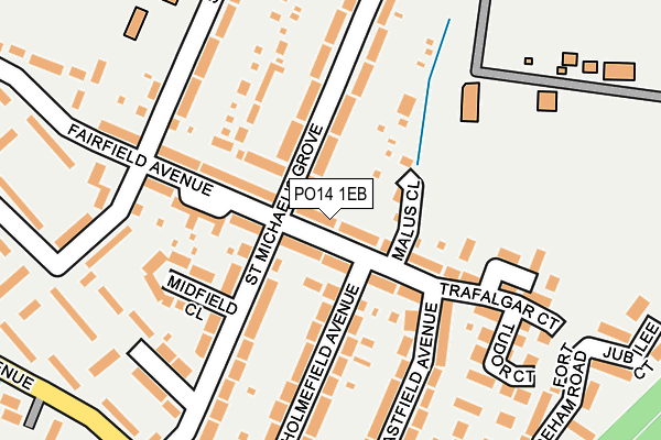 PO14 1EB map - OS OpenMap – Local (Ordnance Survey)