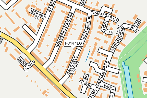 PO14 1EG map - OS OpenMap – Local (Ordnance Survey)