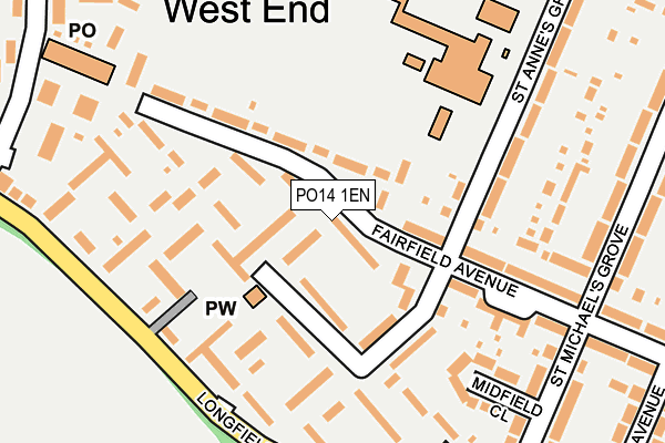 PO14 1EN map - OS OpenMap – Local (Ordnance Survey)