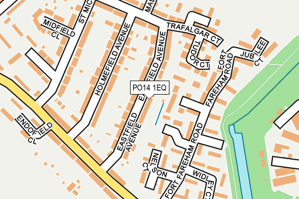 PO14 1EQ map - OS OpenMap – Local (Ordnance Survey)