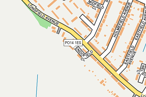 PO14 1ES map - OS OpenMap – Local (Ordnance Survey)