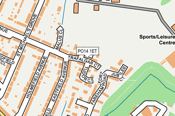 PO14 1ET map - OS OpenMap – Local (Ordnance Survey)