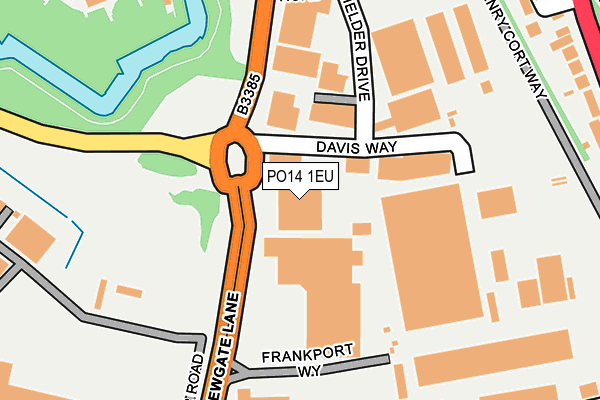 PO14 1EU map - OS OpenMap – Local (Ordnance Survey)