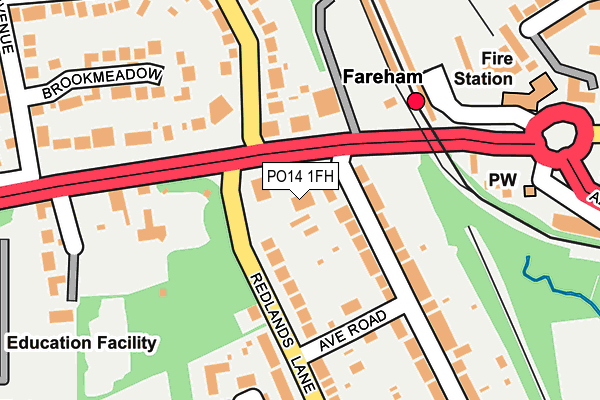 PO14 1FH map - OS OpenMap – Local (Ordnance Survey)