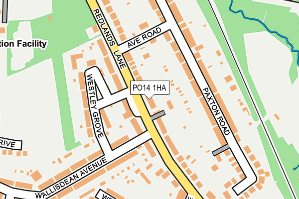PO14 1HA map - OS OpenMap – Local (Ordnance Survey)