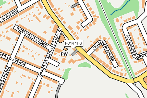 PO14 1HG map - OS OpenMap – Local (Ordnance Survey)