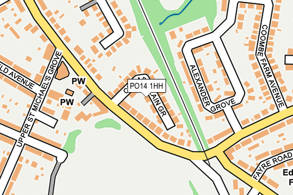 PO14 1HH map - OS OpenMap – Local (Ordnance Survey)