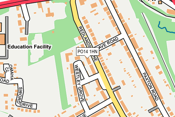 PO14 1HN map - OS OpenMap – Local (Ordnance Survey)