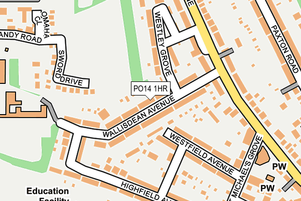 PO14 1HR map - OS OpenMap – Local (Ordnance Survey)