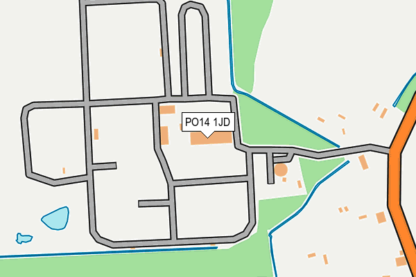 PO14 1JD map - OS OpenMap – Local (Ordnance Survey)