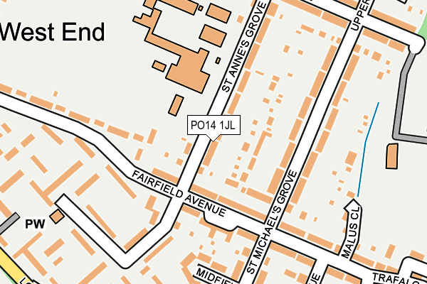 PO14 1JL map - OS OpenMap – Local (Ordnance Survey)