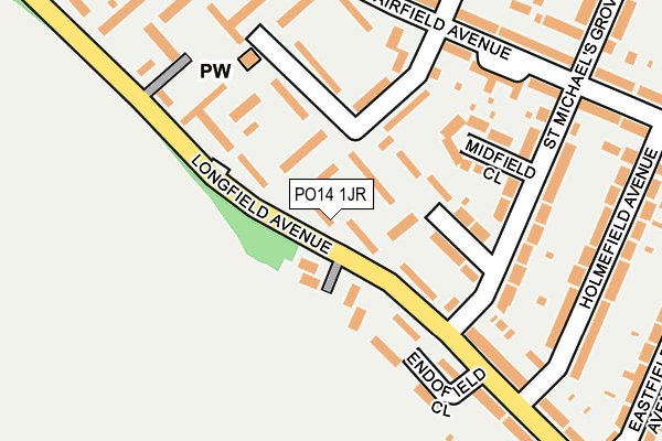 PO14 1JR map - OS OpenMap – Local (Ordnance Survey)