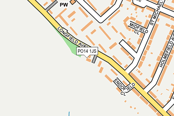 PO14 1JS map - OS OpenMap – Local (Ordnance Survey)