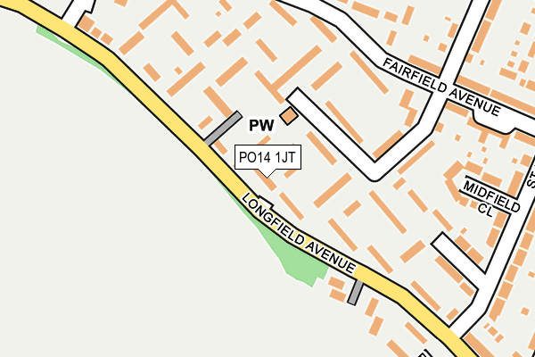 PO14 1JT map - OS OpenMap – Local (Ordnance Survey)