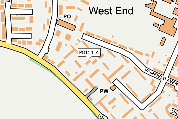 PO14 1LA map - OS OpenMap – Local (Ordnance Survey)