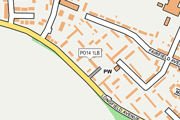 PO14 1LB map - OS OpenMap – Local (Ordnance Survey)