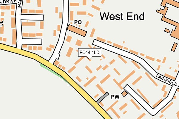 PO14 1LD map - OS OpenMap – Local (Ordnance Survey)