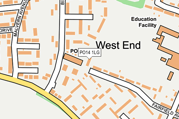 PO14 1LG map - OS OpenMap – Local (Ordnance Survey)