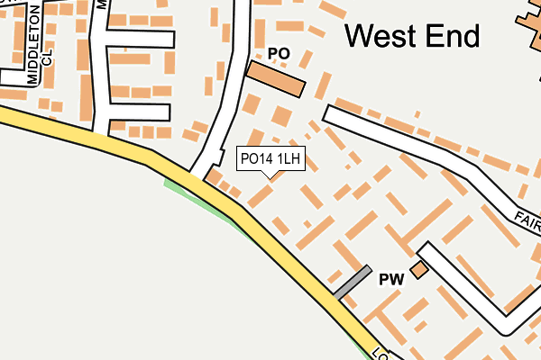 PO14 1LH map - OS OpenMap – Local (Ordnance Survey)