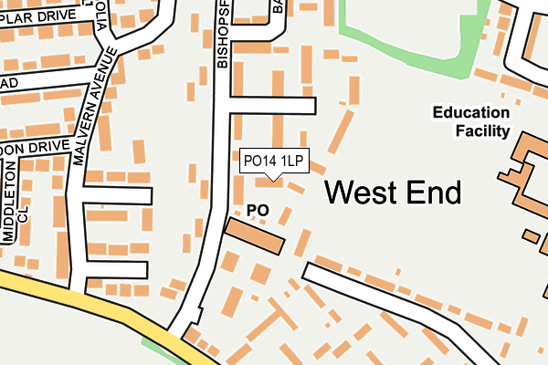 PO14 1LP map - OS OpenMap – Local (Ordnance Survey)