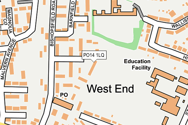 PO14 1LQ map - OS OpenMap – Local (Ordnance Survey)