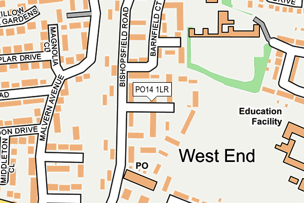 PO14 1LR map - OS OpenMap – Local (Ordnance Survey)