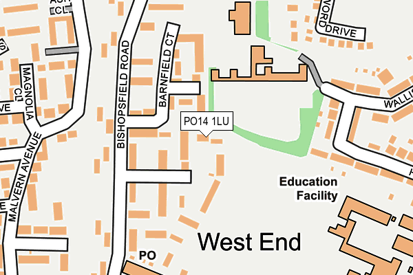 PO14 1LU map - OS OpenMap – Local (Ordnance Survey)