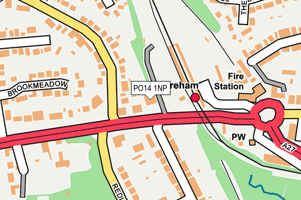 PO14 1NP map - OS OpenMap – Local (Ordnance Survey)