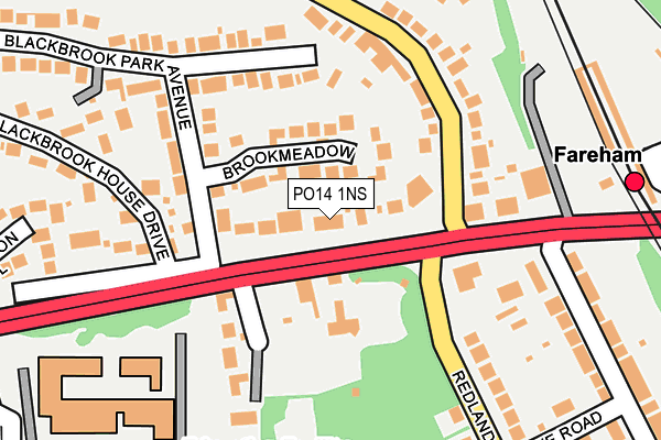PO14 1NS map - OS OpenMap – Local (Ordnance Survey)