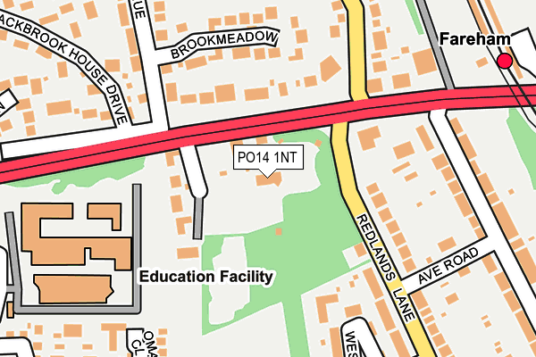 PO14 1NT map - OS OpenMap – Local (Ordnance Survey)