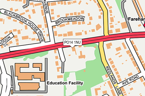 PO14 1NU map - OS OpenMap – Local (Ordnance Survey)