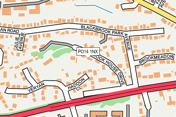 PO14 1NX map - OS OpenMap – Local (Ordnance Survey)