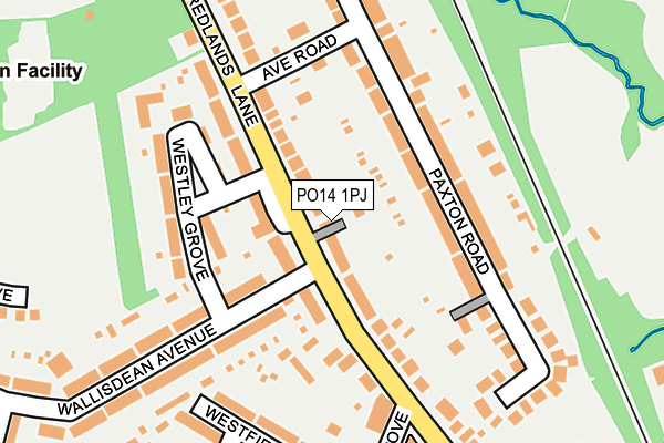 PO14 1PJ map - OS OpenMap – Local (Ordnance Survey)