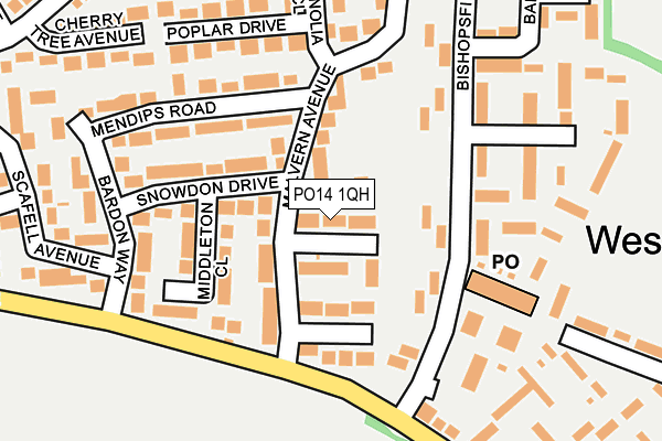 PO14 1QH map - OS OpenMap – Local (Ordnance Survey)