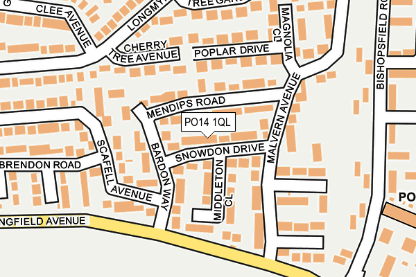 PO14 1QL map - OS OpenMap – Local (Ordnance Survey)