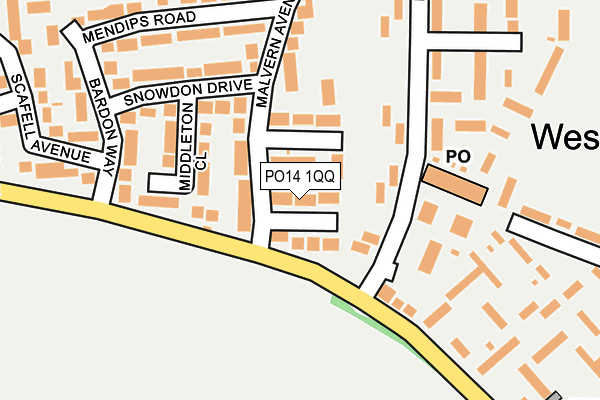 PO14 1QQ map - OS OpenMap – Local (Ordnance Survey)