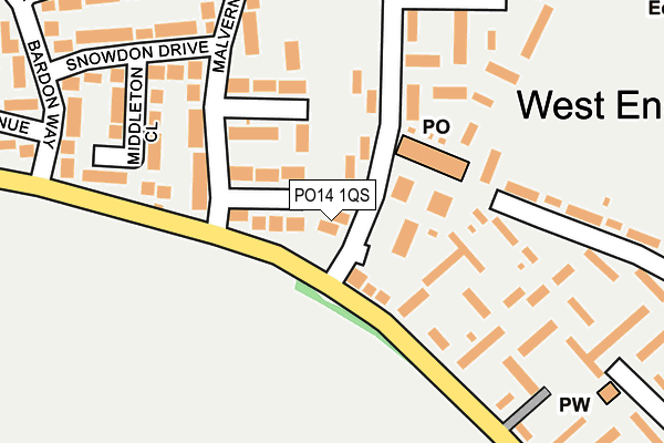 PO14 1QS map - OS OpenMap – Local (Ordnance Survey)