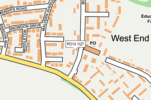 PO14 1QT map - OS OpenMap – Local (Ordnance Survey)