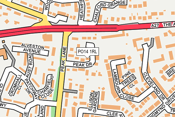 PO14 1RL map - OS OpenMap – Local (Ordnance Survey)