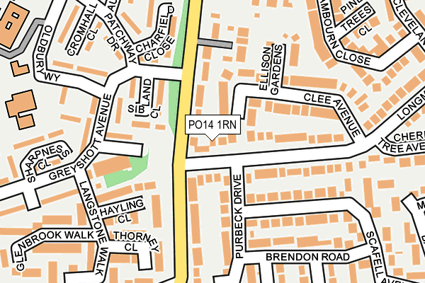 PO14 1RN map - OS OpenMap – Local (Ordnance Survey)