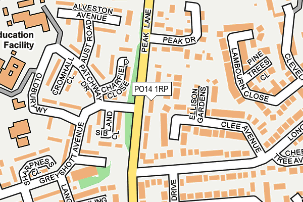 PO14 1RP map - OS OpenMap – Local (Ordnance Survey)
