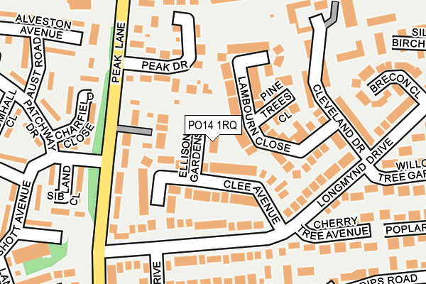 PO14 1RQ map - OS OpenMap – Local (Ordnance Survey)